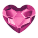 Serinity Hotfix Flat Back Crystals Heart (2808) Fuchsia - Bluestreak Crystals