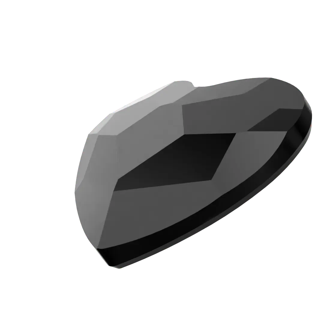 Serinity Hotfix Flat Back Crystals Heart (2808) Jet - Bluestreak Crystals