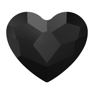Serinity Hotfix Flat Back Crystals Heart (2808) Jet - Bluestreak Crystals