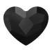 Serinity Hotfix Flat Back Crystals Heart (2808) Jet - Bluestreak Crystals