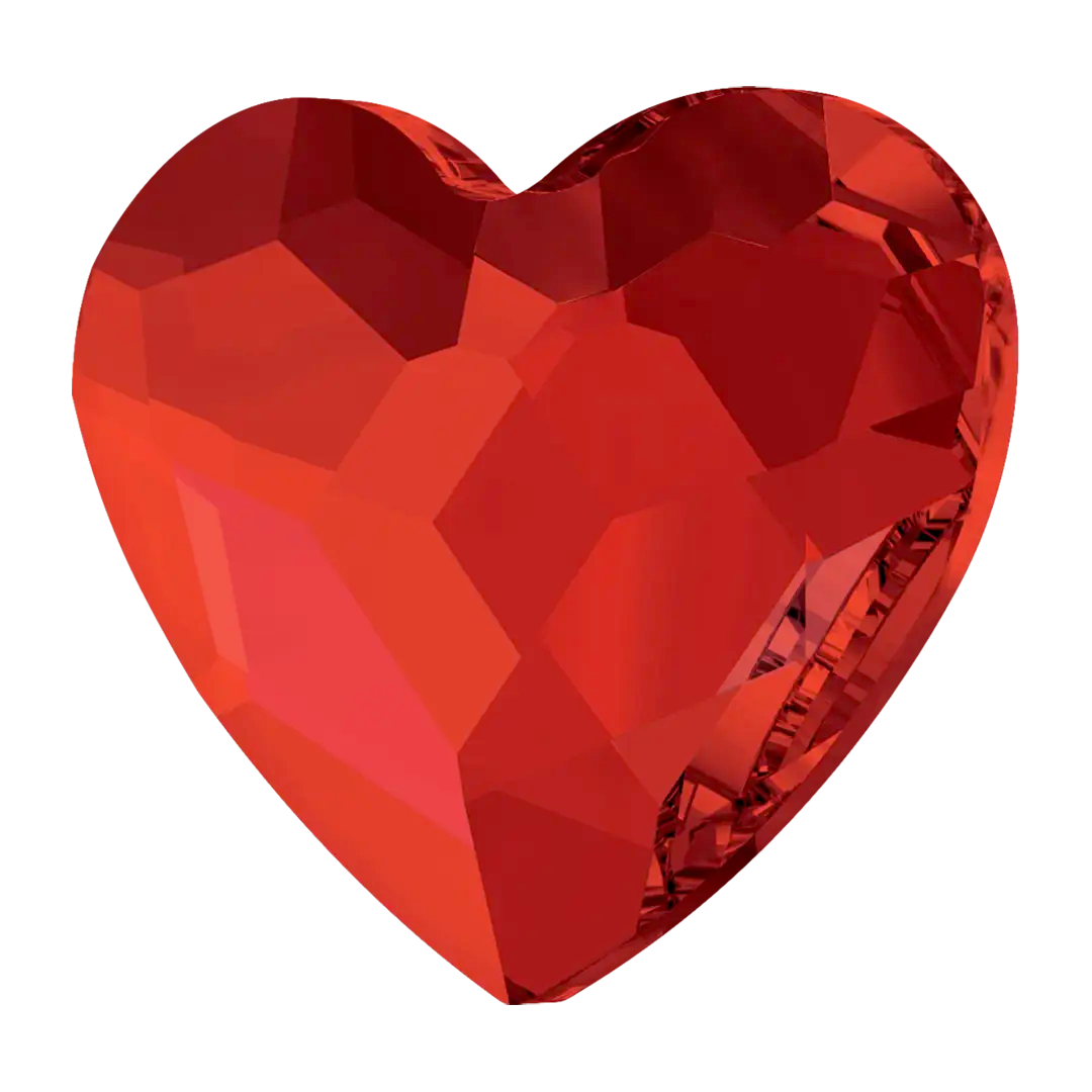 Serinity Hotfix Flat Back Crystals Heart (2808) Light Siam - Bluestreak Crystals