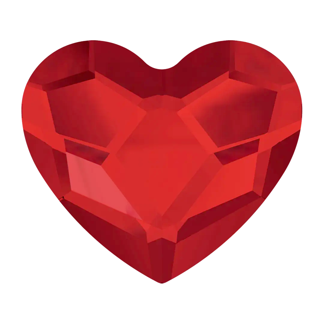 Serinity Hotfix Flat Back Crystals Heart (2808) Light Siam - Bluestreak Crystals
