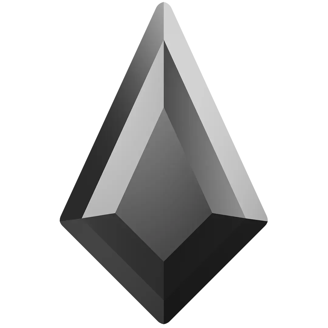 Serinity Hotfix Flat Back Crystals Kite (2771) Jet Hematite - Bluestreak Crystals