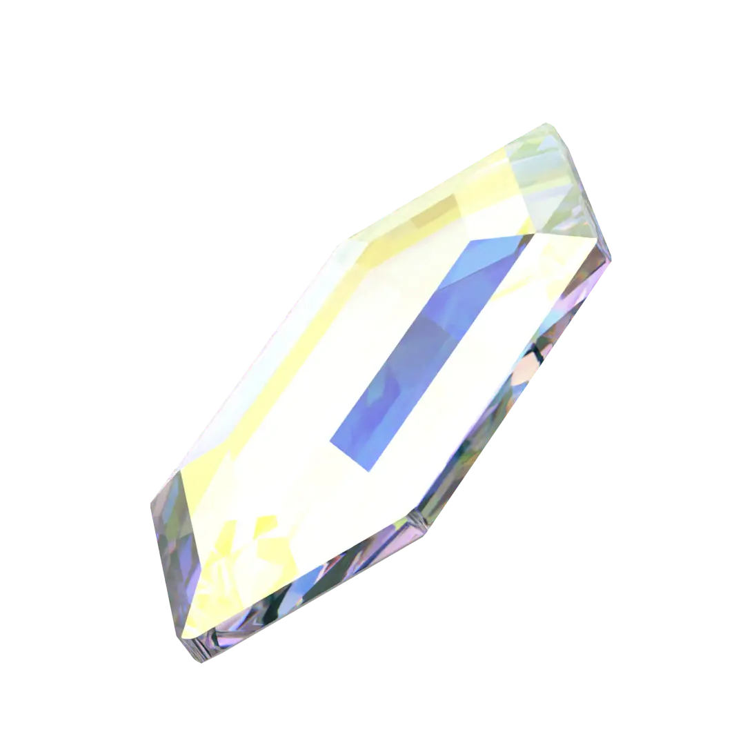 Serinity Hotfix Flat Back Crystals Large Hexagon (2776) Crystal AB - Bluestreak Crystals