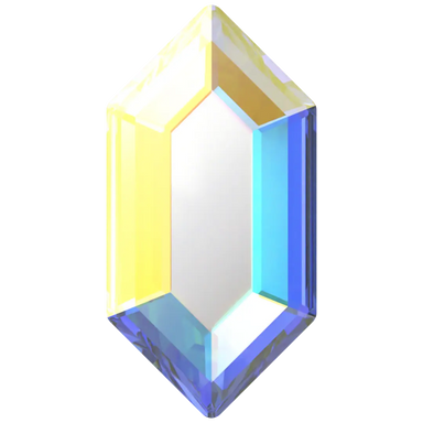 Serinity Hotfix Flat Back Crystals Large Hexagon (2776) Crystal AB - Bluestreak Crystals