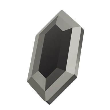 Serinity Hotfix Flat Back Crystals Large Hexagon (2776) Jet Hematite - Bluestreak Crystals