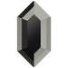 Serinity Hotfix Flat Back Crystals Large Hexagon (2776) Jet Hematite - Bluestreak Crystals
