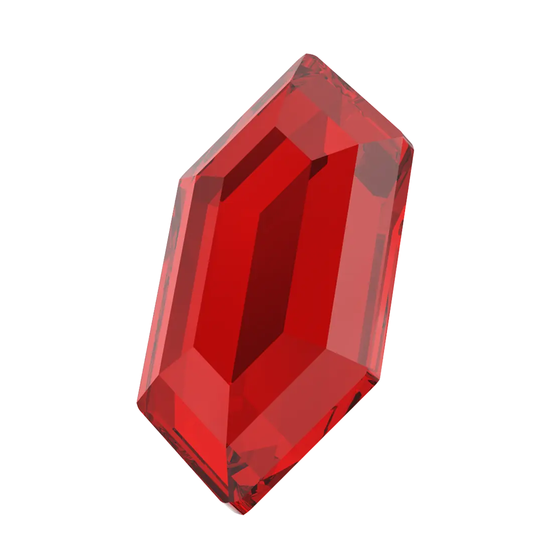 Serinity Hotfix Flat Back Crystals Large Hexagon (2776) Light Siam - Bluestreak Crystals