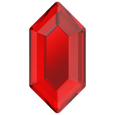 Serinity Hotfix Flat Back Crystals Large Hexagon (2776) Light Siam - Bluestreak Crystals