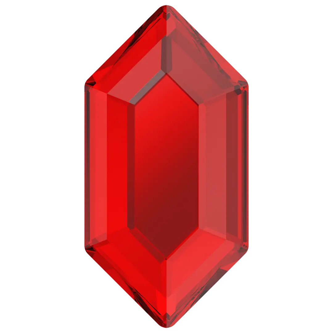 Serinity Hotfix Flat Back Crystals Large Hexagon (2776) Light Siam - Bluestreak Crystals