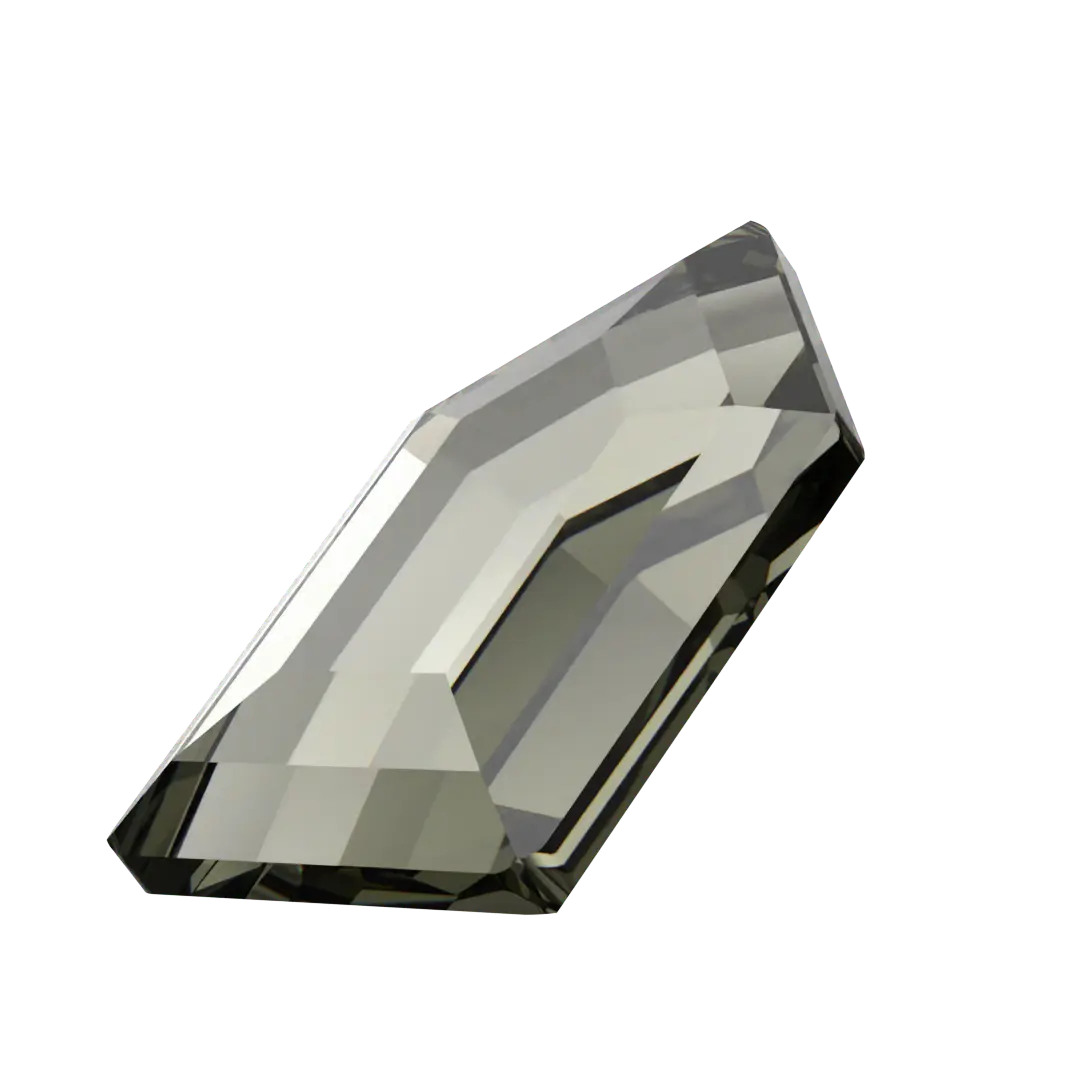 Serinity Hotfix Flat Back Crystals Large Pentagon (2774) Black Diamond - Bluestreak Crystals