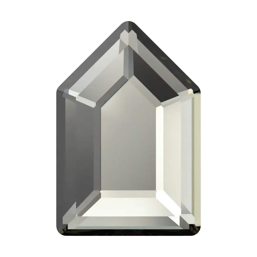 Serinity Hotfix Flat Back Crystals Large Pentagon (2774) Black Diamond - Bluestreak Crystals