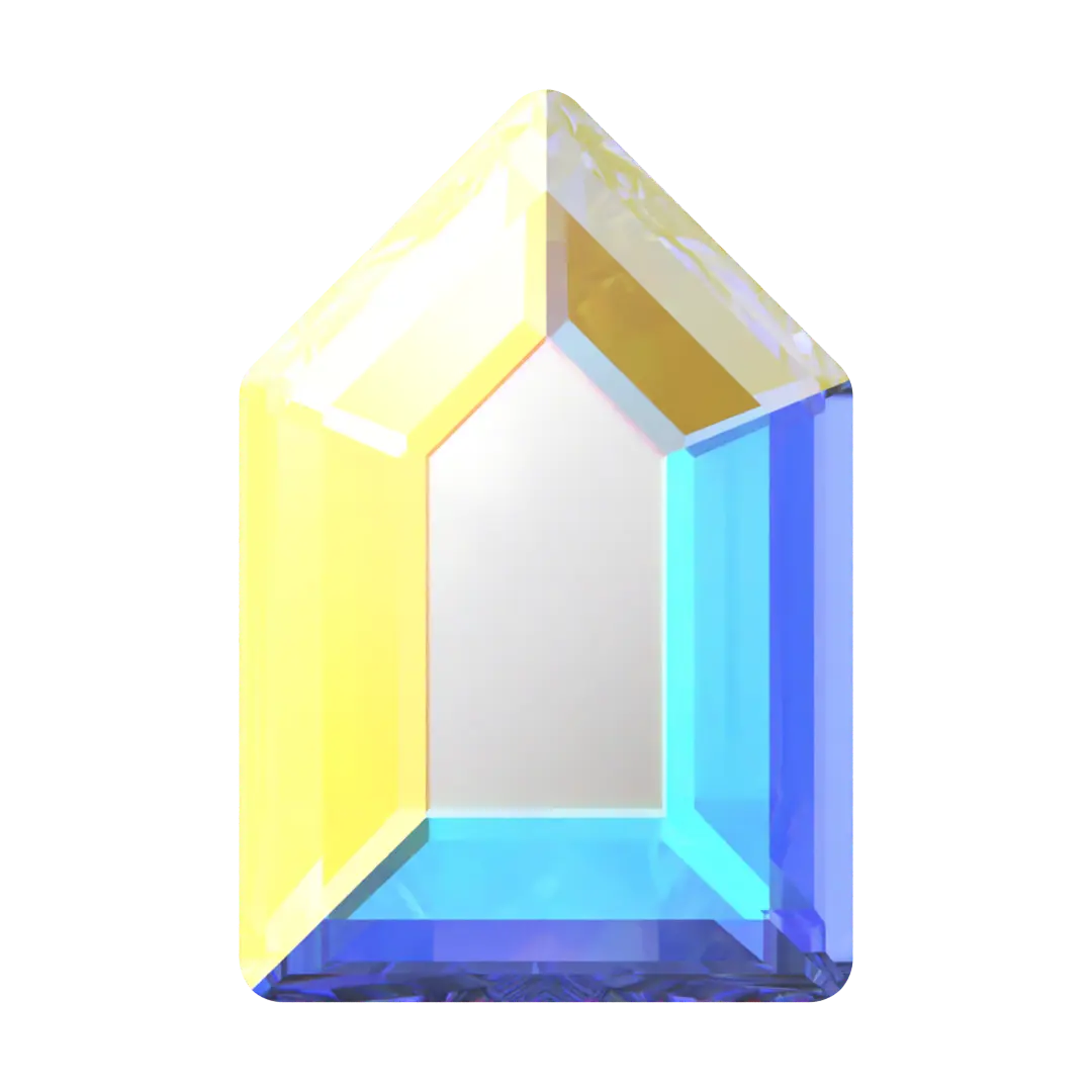 Serinity Hotfix Flat Back Crystals Large Pentagon (2774) Crystal AB - Bluestreak Crystals