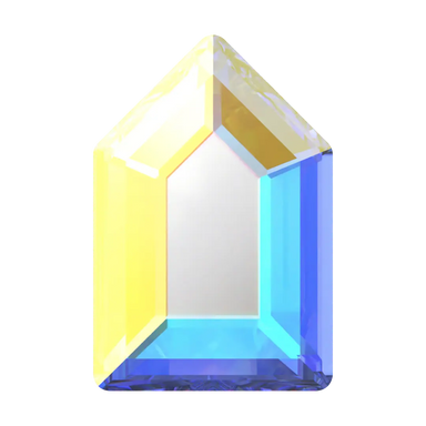 Serinity Hotfix Flat Back Crystals Large Pentagon (2774) Crystal AB - Bluestreak Crystals