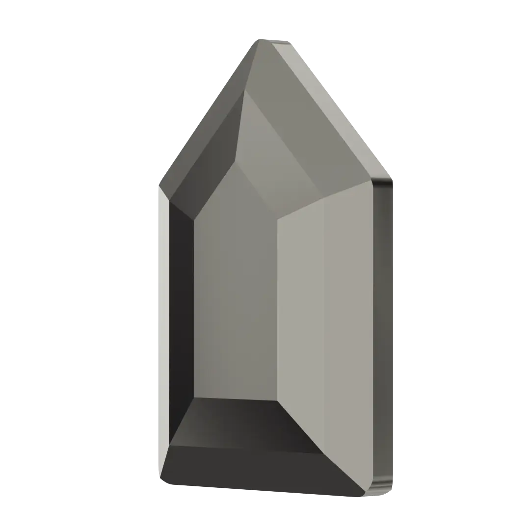 Serinity Hotfix Flat Back Crystals Large Pentagon (2774) Jet Hematite - Bluestreak Crystals