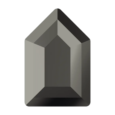 Serinity Hotfix Flat Back Crystals Large Pentagon (2774) Jet Hematite - Bluestreak Crystals