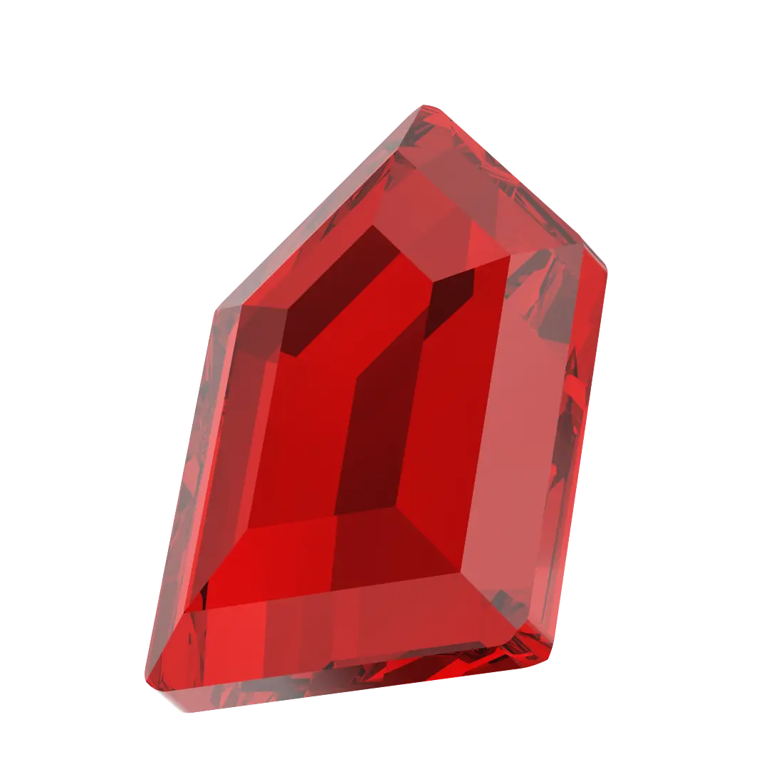 Serinity Hotfix Flat Back Crystals Large Pentagon (2774) Light Siam - Bluestreak Crystals