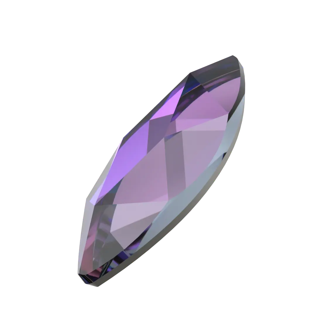 Serinity Hotfix Flat Back Crystals Marquise (2201) Crystal Heliotrope - Bluestreak Crystals