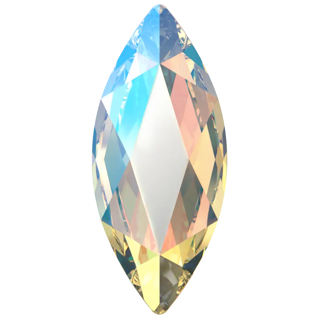 Serinity Hotfix Flat Back Crystals Marquise (2201) Crystal Shimmer - Bluestreak Crystals