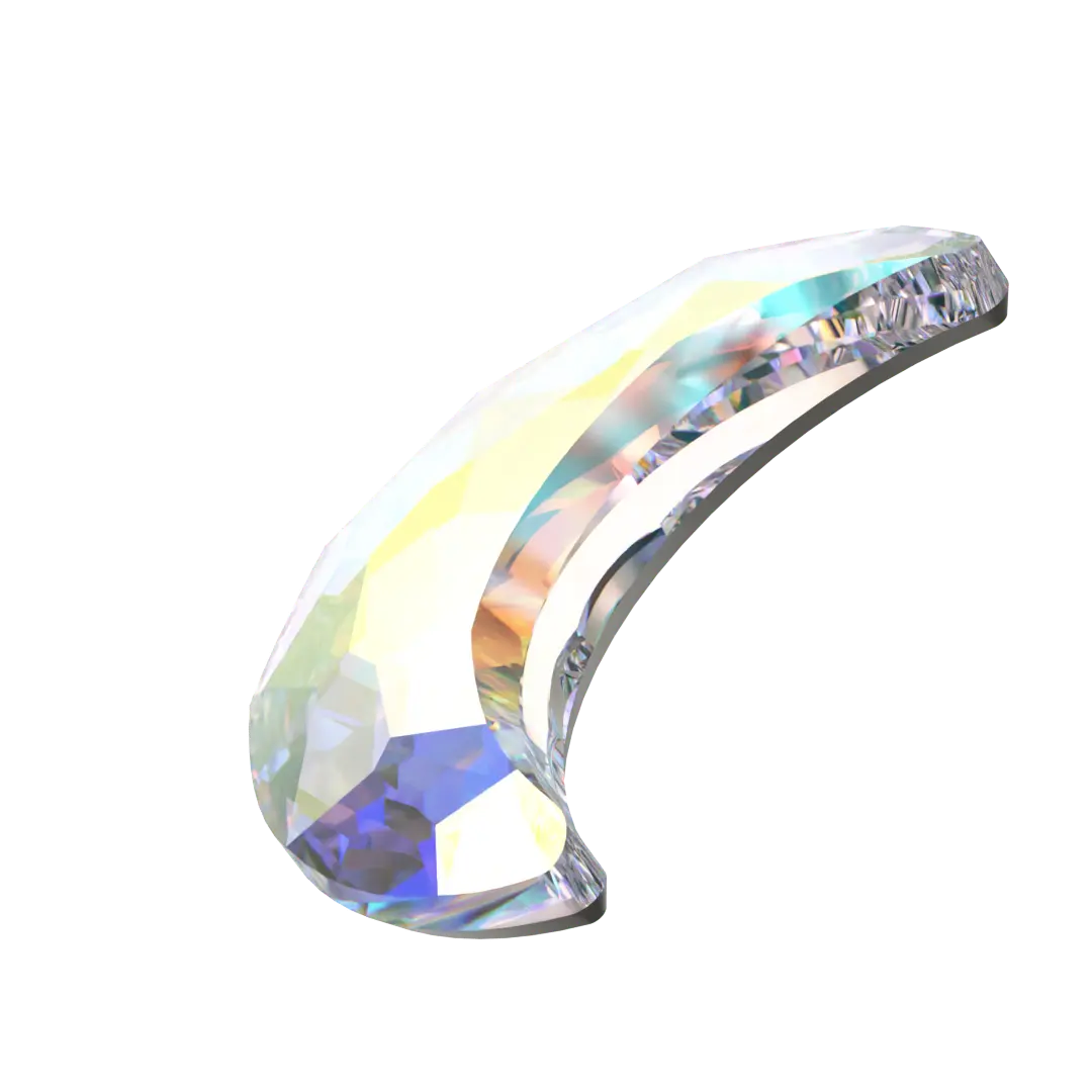 Serinity Hotfix Flat Back Crystals Moon (2813) Crystal AB - Bluestreak Crystals