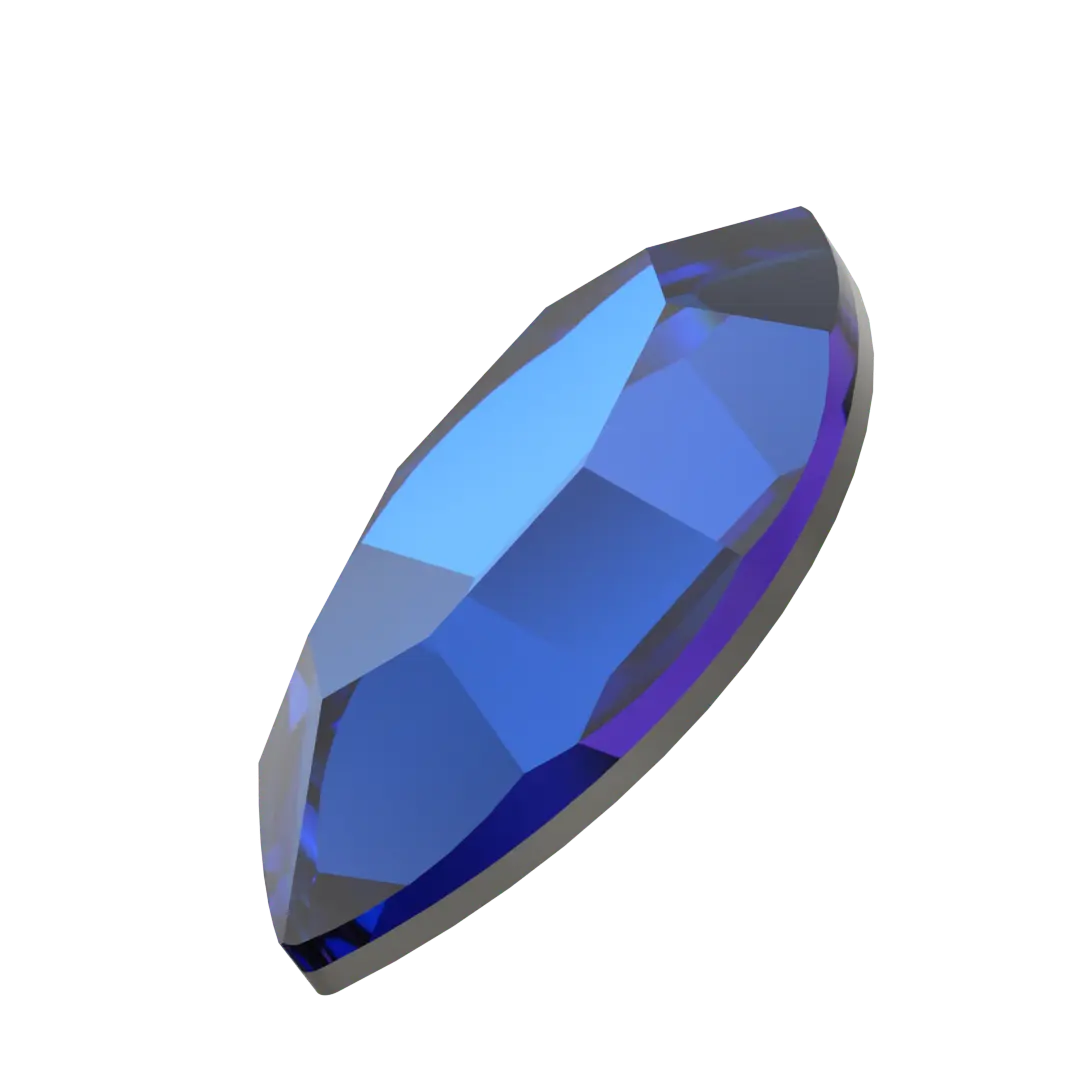 Serinity Hotfix Flat Back Crystals Navette (2200) Crystal Bermuda Blue - Bluestreak Crystals