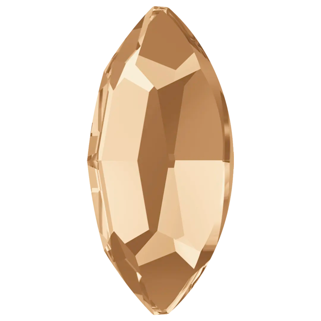 Serinity Hotfix Flat Back Crystals Navette (2200) Crystal Golden Shadow - Bluestreak Crystals