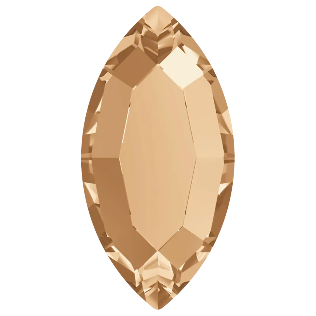 Serinity Hotfix Flat Back Crystals Navette (2200) Crystal Golden Shadow - Bluestreak Crystals