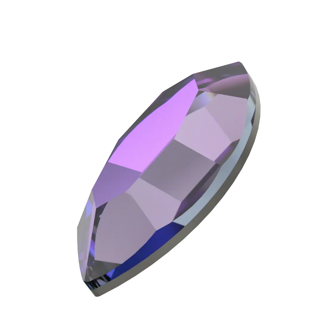 Serinity Hotfix Flat Back Crystals Navette (2200) Crystal Heliotrope - Bluestreak Crystals