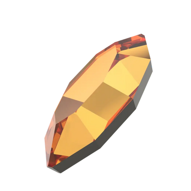 Serinity Hotfix Flat Back Crystals Navette (2200) Dark Orange - Bluestreak Crystals
