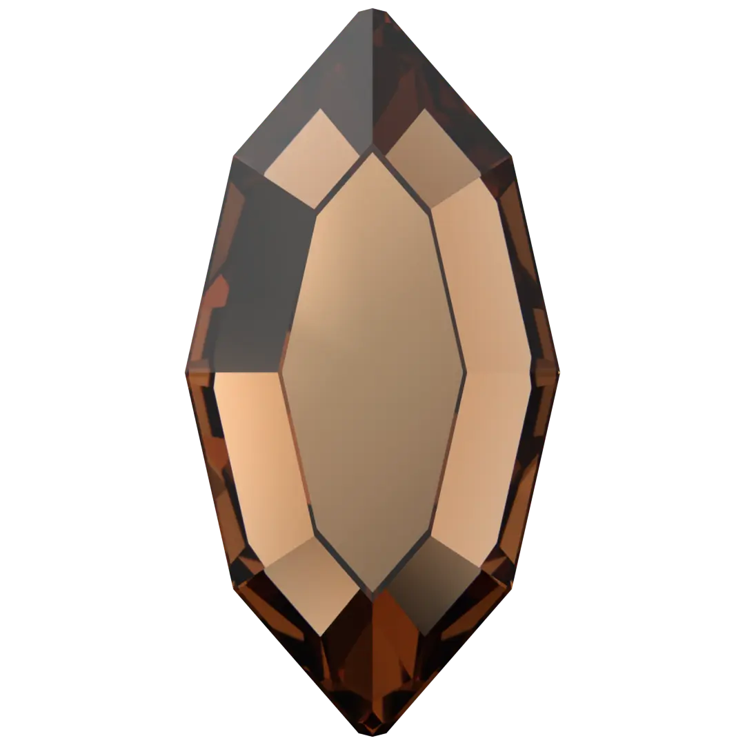 Serinity Hotfix Flat Back Crystals Navette (2200) Smoked Topaz - Bluestreak Crystals