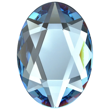 Serinity Hotfix Flat Back Crystals Oval (2603) Aquamarine - Bluestreak Crystals