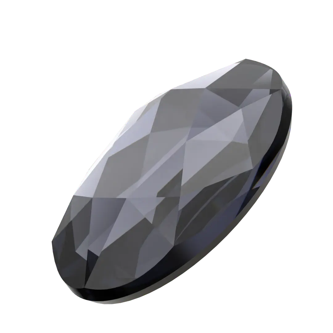 Serinity Hotfix Flat Back Crystals Oval (2603) Graphite - Bluestreak Crystals