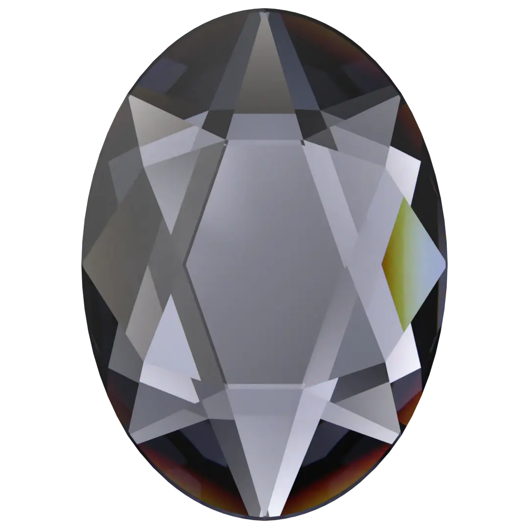 Serinity Hotfix Flat Back Crystals Oval (2603) Graphite - Bluestreak Crystals