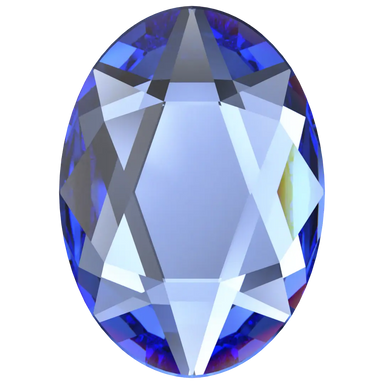 Serinity Hotfix Flat Back Crystals Oval (2603) Sapphire - Bluestreak Crystals