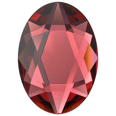 Serinity Hotfix Flat Back Crystals Oval (2603) Scarlet - Bluestreak Crystals