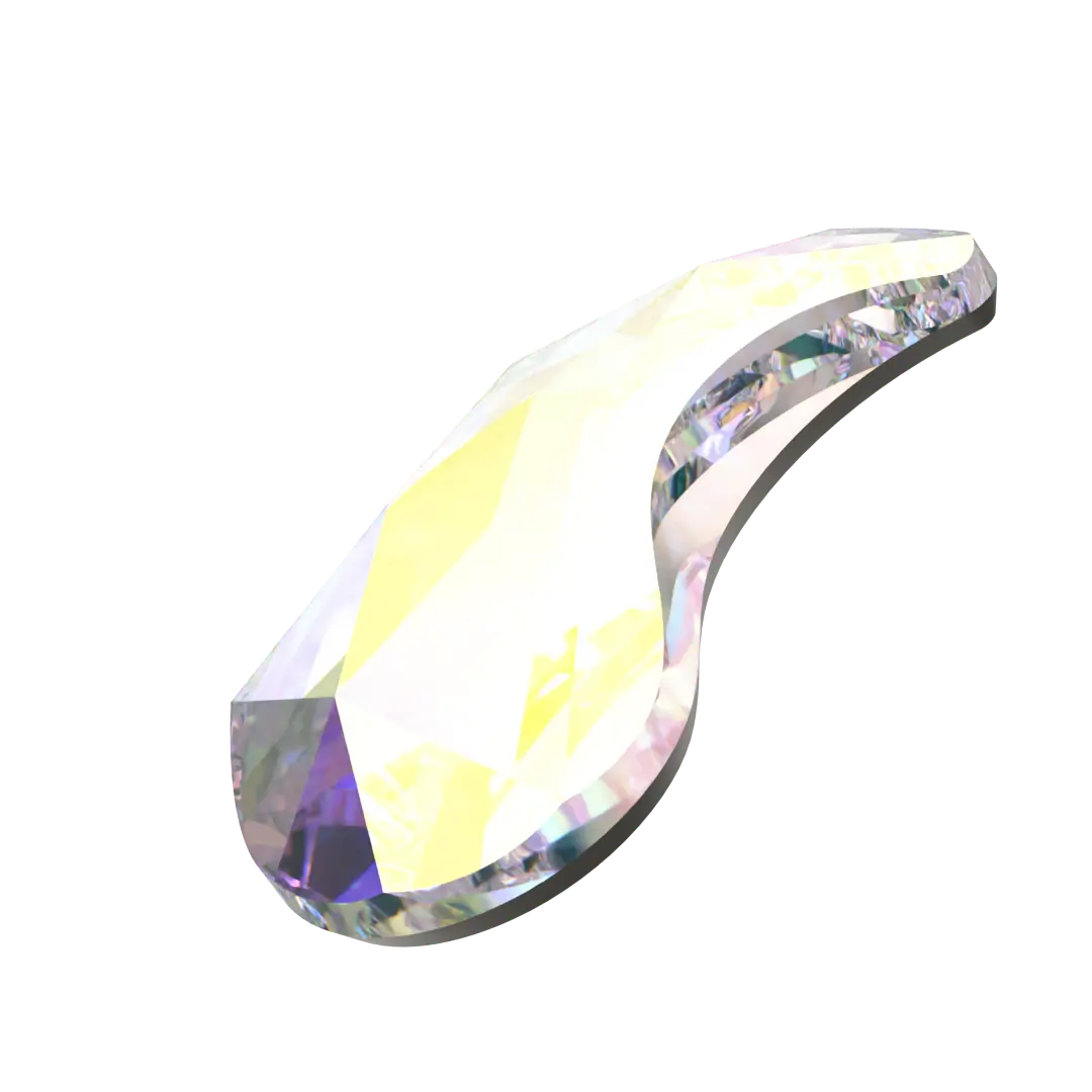 Serinity Hotfix Flat Back Crystals Paisley X (2364) Crystal AB - Bluestreak Crystals