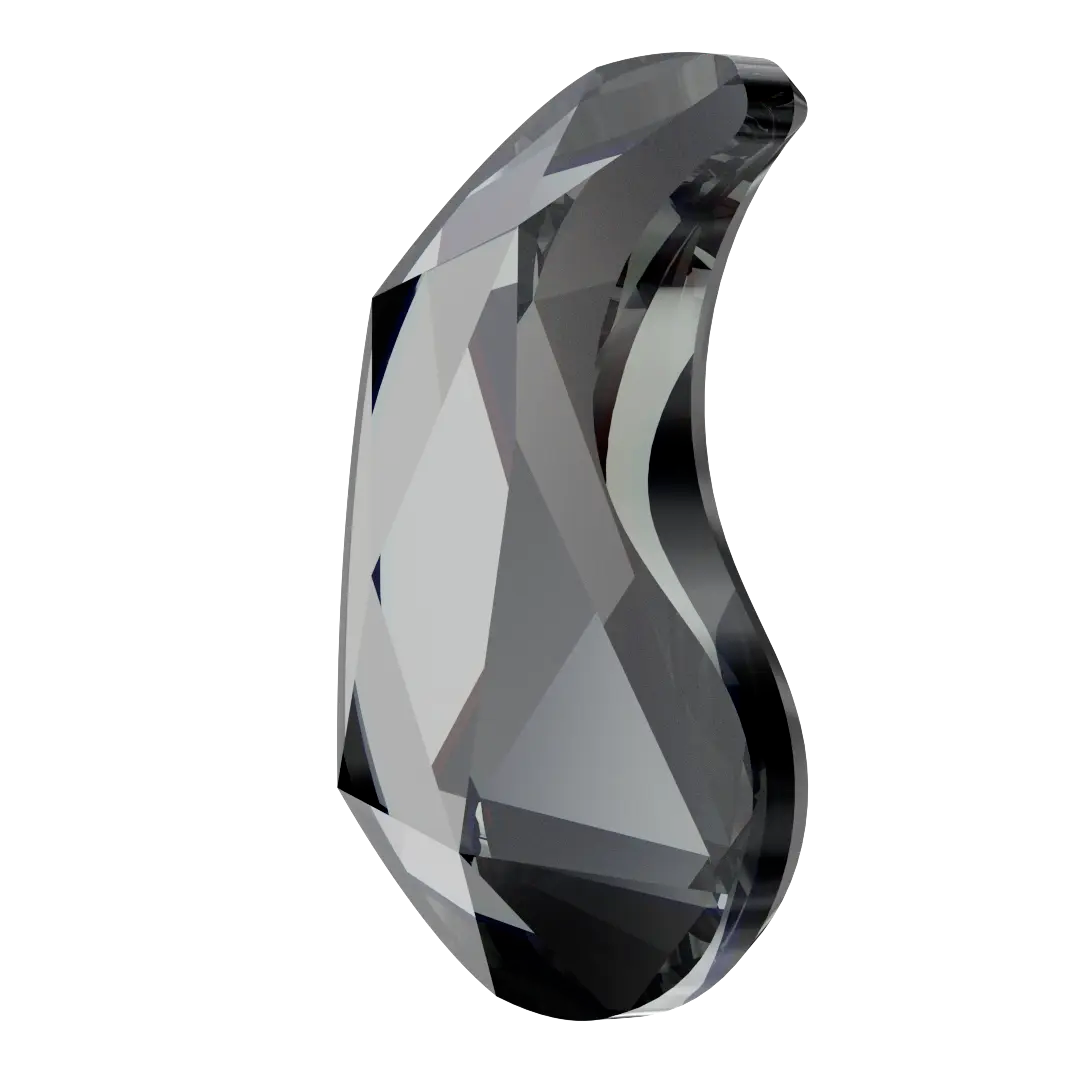 Serinity Hotfix Flat Back Crystals Paisley X (2364) Crystal Silver Night - Bluestreak Crystals