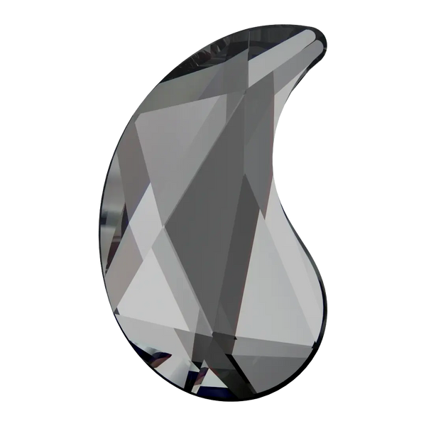 Serinity Hotfix Flat Back Crystals Paisley X (2364) Crystal Silver Night - Bluestreak Crystals