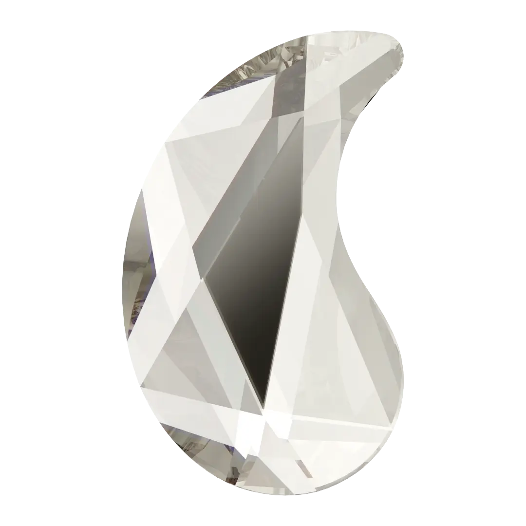 Serinity Hotfix Flat Back Crystals Paisley X (2364) Crystal Silver Shade - Bluestreak Crystals