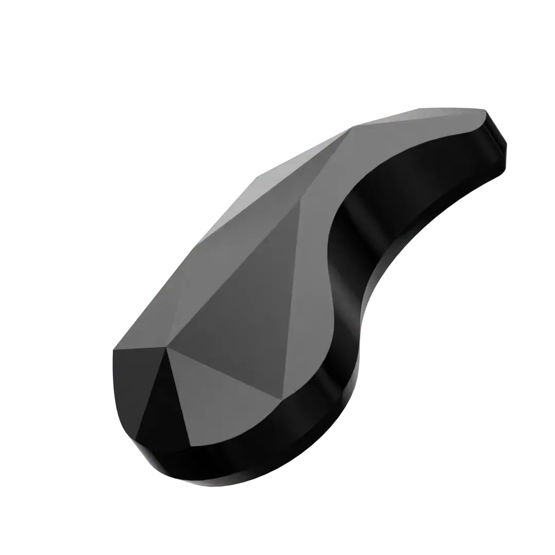 Serinity Hotfix Flat Back Crystals Paisley X (2364) Jet - Bluestreak Crystals