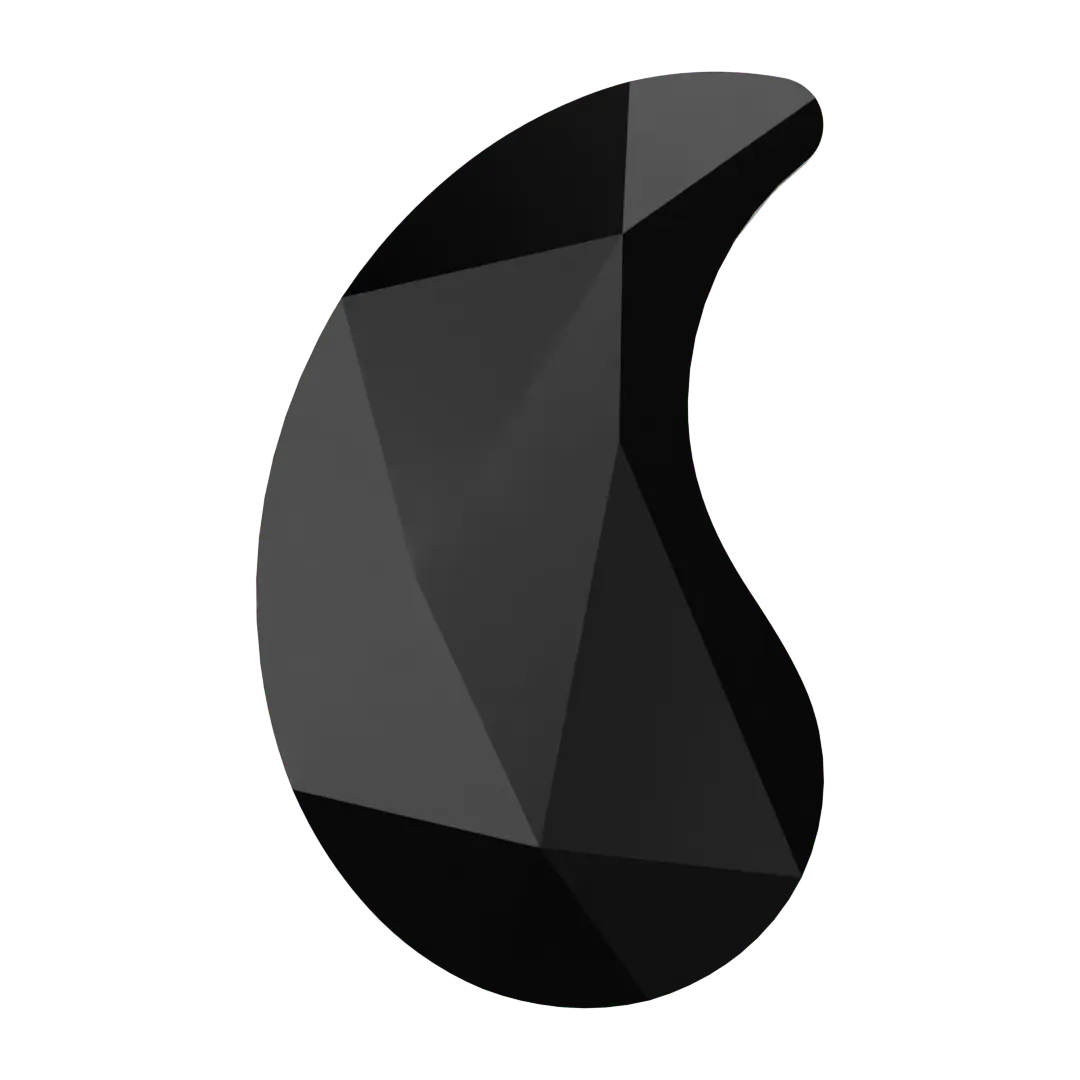 Serinity Hotfix Flat Back Crystals Paisley X (2364) Jet - Bluestreak Crystals