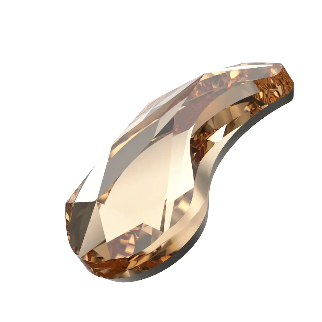 Serinity Hotfix Flat Back Crystals Paisley X (2364) Light Colorado Topaz - Bluestreak Crystals