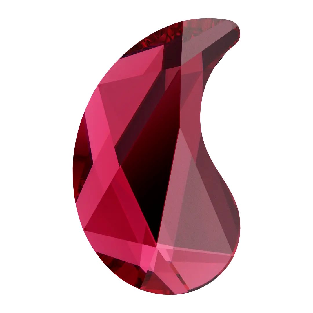 Serinity Hotfix Flat Back Crystals Paisley X (2364) Scarlet - Bluestreak Crystals