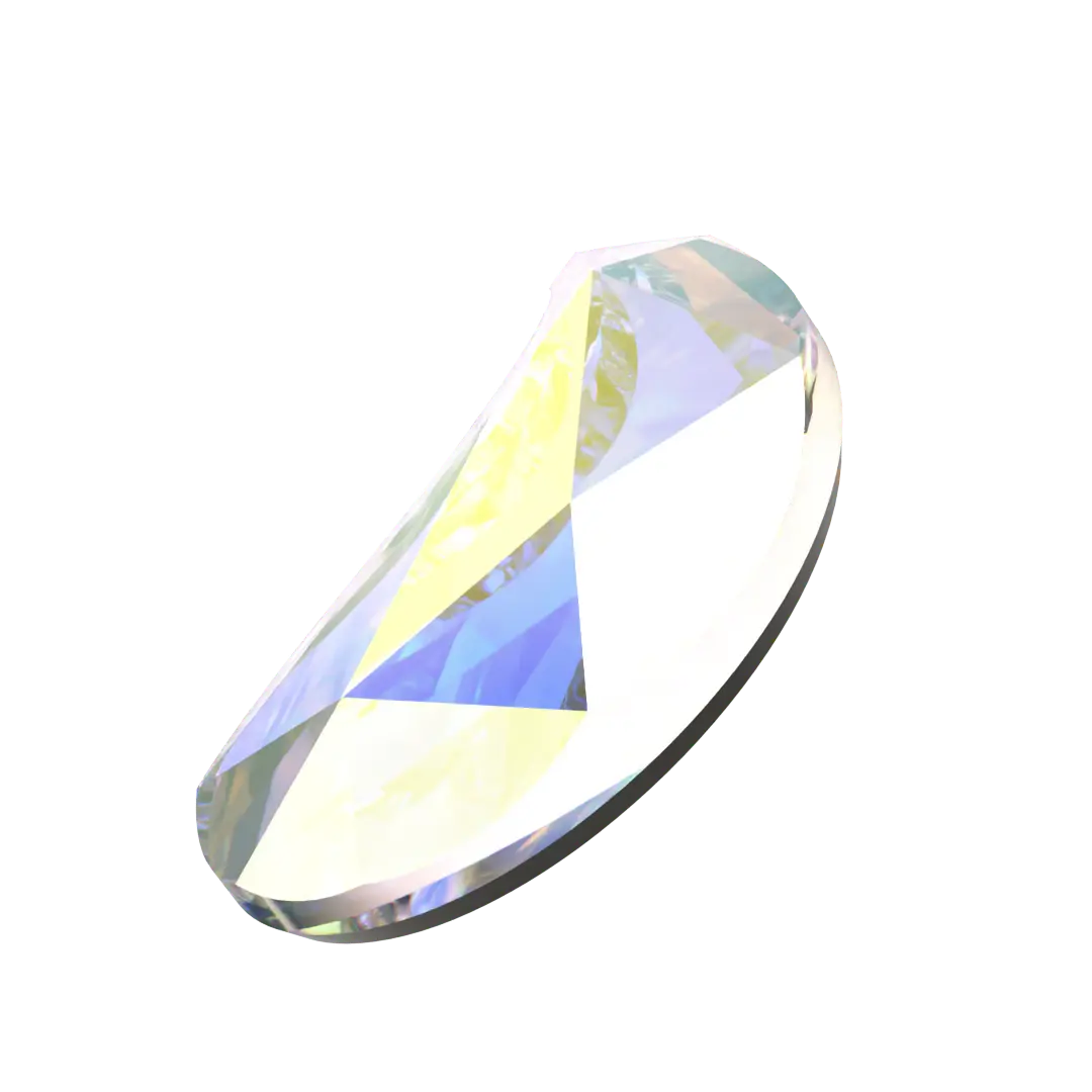 Serinity Hotfix Flat Back Crystals Paisley Y (2365) Crystal AB - Bluestreak Crystals