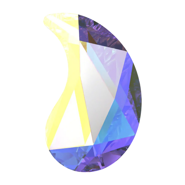 Serinity Hotfix Flat Back Crystals Paisley Y (2365) Crystal AB - Bluestreak Crystals