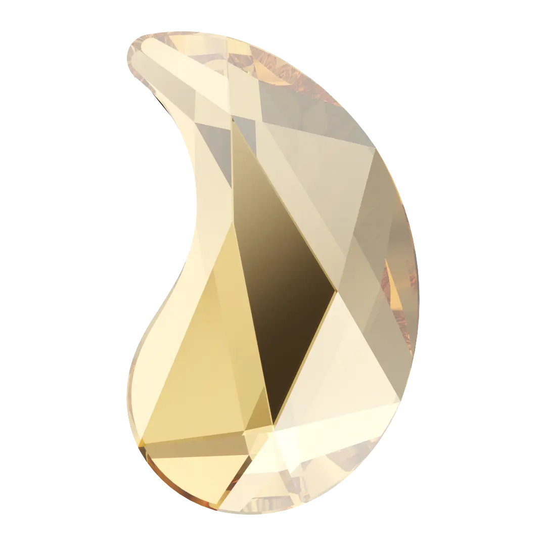 Serinity Hotfix Flat Back Crystals Paisley Y (2365) Crystal Golden Shadow - Bluestreak Crystals