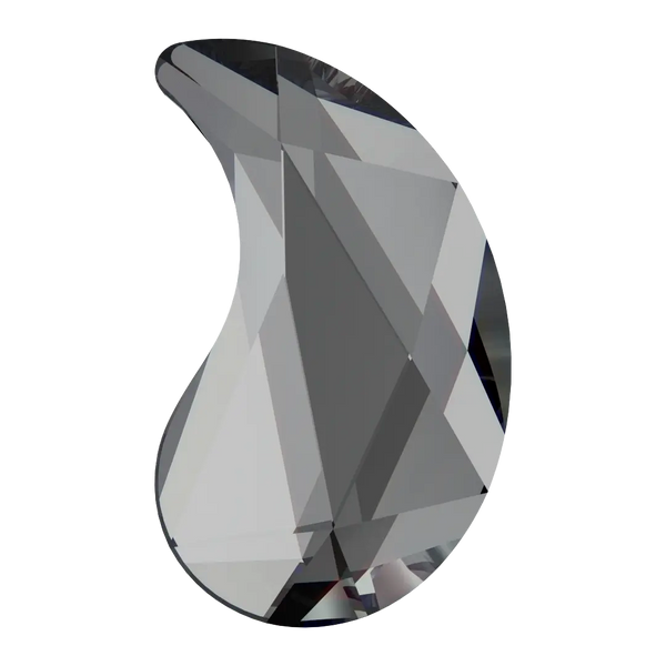 Serinity Hotfix Flat Back Crystals Paisley Y (2365) Crystal Silver Night - Bluestreak Crystals