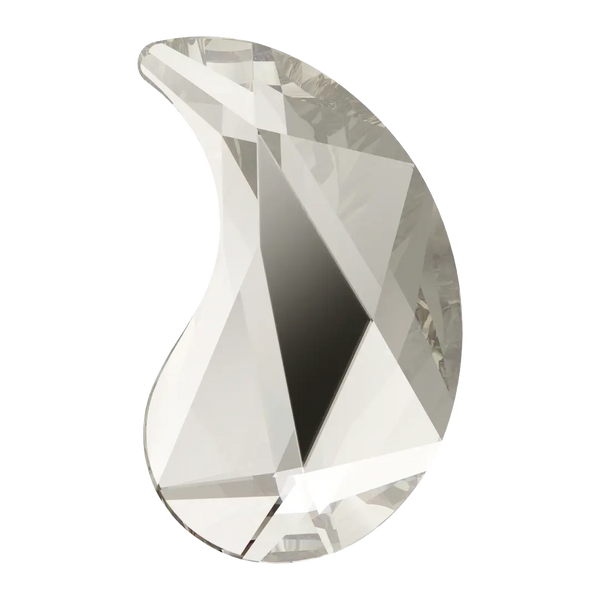 Serinity Hotfix Flat Back Crystals Paisley Y (2365) Crystal Silver Shade - Bluestreak Crystals