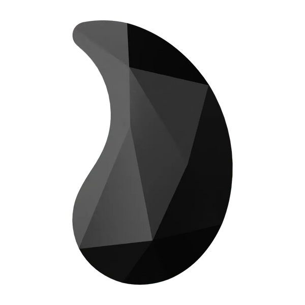 Serinity Hotfix Flat Back Crystals Paisley Y (2365) Jet - Bluestreak Crystals