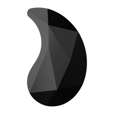 Serinity Hotfix Flat Back Crystals Paisley Y (2365) Jet - Bluestreak Crystals